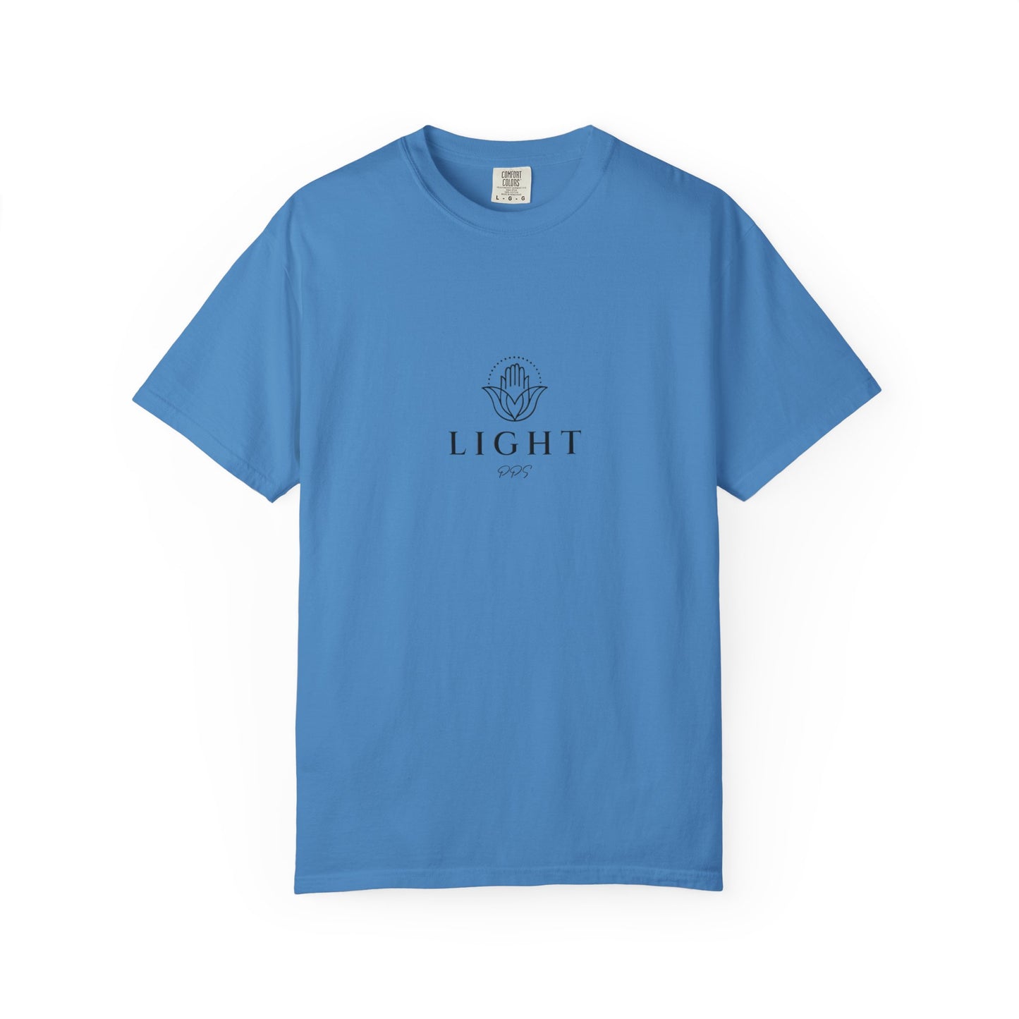 Light Logo T-shirt | Minimal Hamsa Graphic, Text Backprint